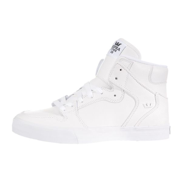 Supra Mens Vaider High Top Shoes - White | Canada A7824-2B05